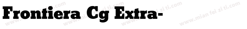 Frontiera Cg Extra字体转换